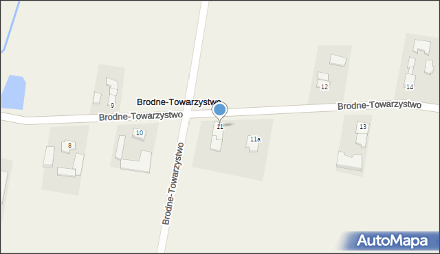 Brodne-Towarzystwo, Brodne-Towarzystwo, 11, mapa Brodne-Towarzystwo