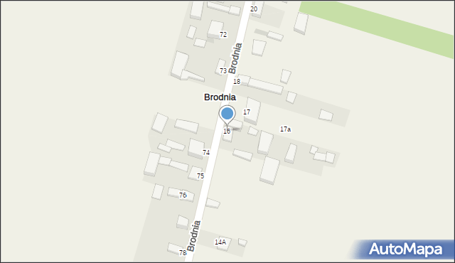 Brodnia, Brodnia, 16, mapa Brodnia