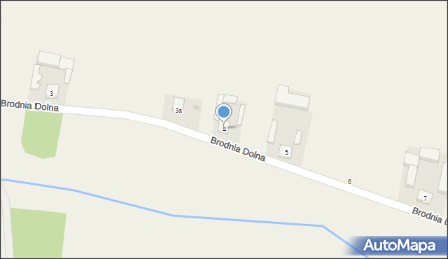 Brodnia Dolna, Brodnia Dolna, 4, mapa Brodnia Dolna
