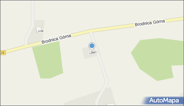 Brodnica Górna, Brodnica Górna, 118b, mapa Brodnica Górna