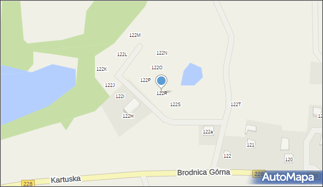 Brodnica Górna, Brodnica Górna, 122R, mapa Brodnica Górna