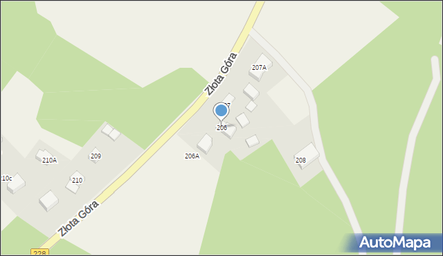 Brodnica Górna, Brodnica Górna, 206, mapa Brodnica Górna