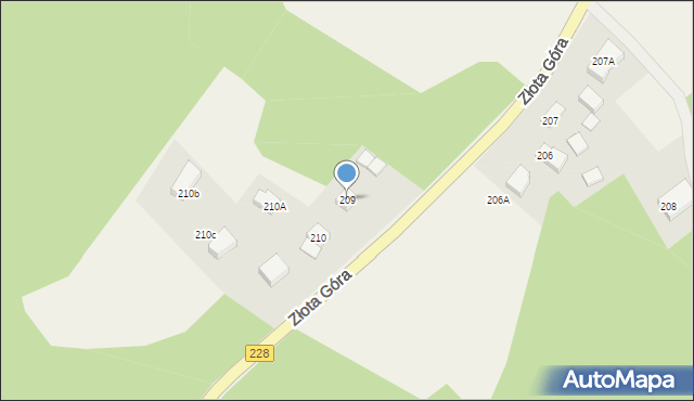 Brodnica Górna, Brodnica Górna, 209, mapa Brodnica Górna
