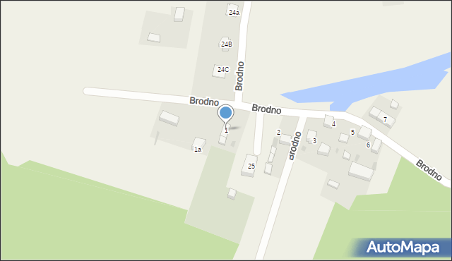 Brodno, Brodno, 1, mapa Brodno