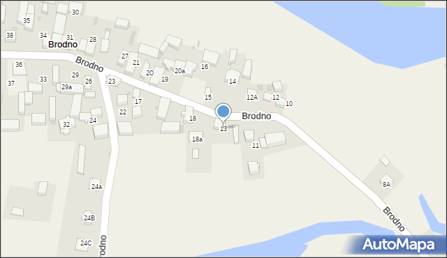 Brodno, Brodno, 13, mapa Brodno