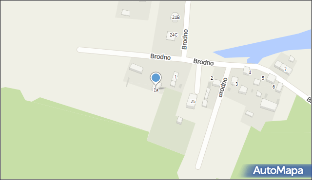 Brodno, Brodno, 1a, mapa Brodno