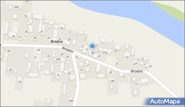 Brodno, Brodno, 20, mapa Brodno