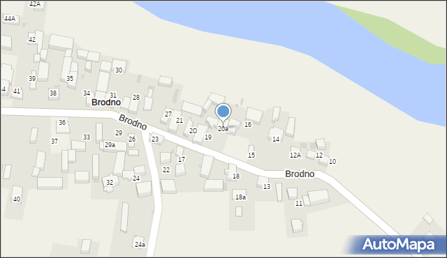 Brodno, Brodno, 20a, mapa Brodno