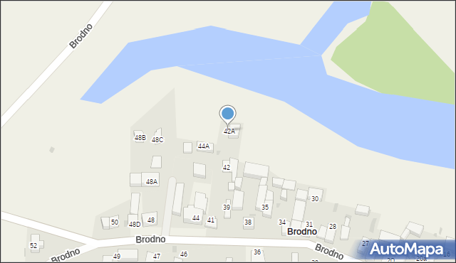 Brodno, Brodno, 42A, mapa Brodno