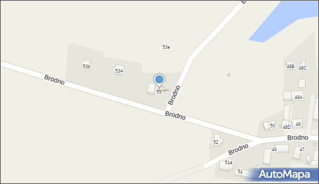 Brodno, Brodno, 53, mapa Brodno