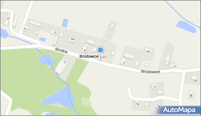 Brodowice, Brodowice, 5, mapa Brodowice