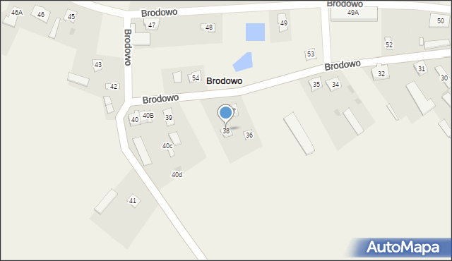 Brodowo, Brodowo, 38, mapa Brodowo