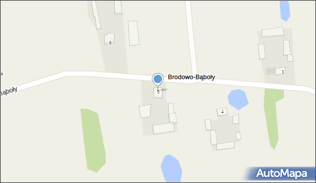 Brodowo-Bąboły, Brodowo-Bąboły, 5, mapa Brodowo-Bąboły