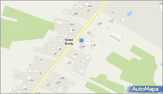 Brody, Brody, 117A, mapa Brody