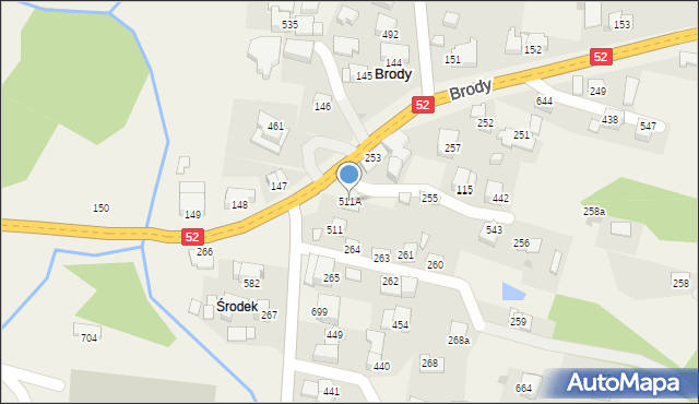 Brody, Brody, 511A, mapa Brody