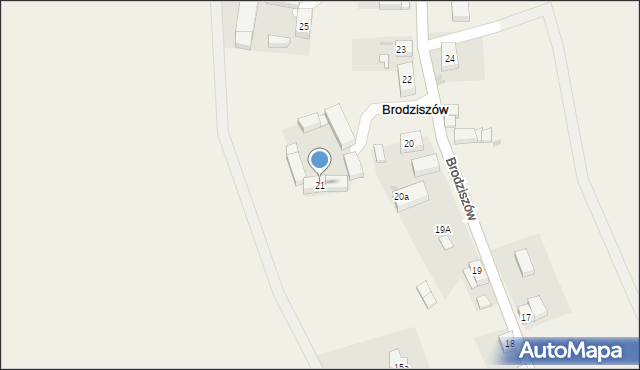 Brodziszów, Brodziszów, 21, mapa Brodziszów