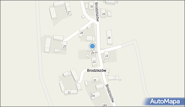 Brodziszów, Brodziszów, 23, mapa Brodziszów