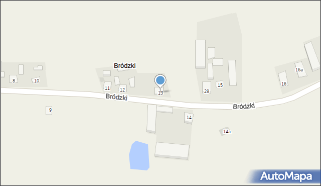 Bródzki, Bródzki, 13, mapa Bródzki