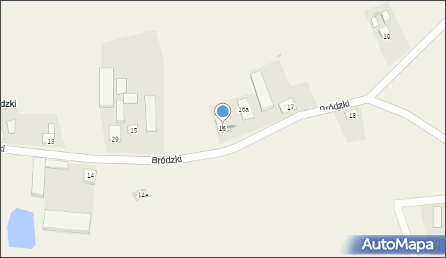 Bródzki, Bródzki, 16, mapa Bródzki