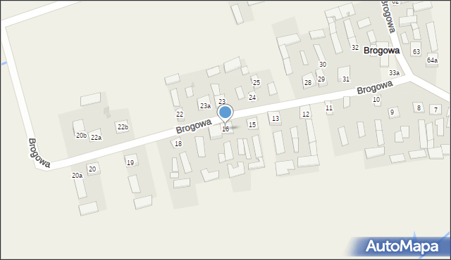 Brogowa, Brogowa, 16, mapa Brogowa