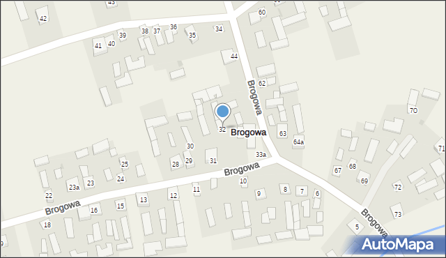 Brogowa, Brogowa, 32, mapa Brogowa