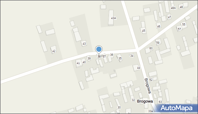 Brogowa, Brogowa, 38, mapa Brogowa