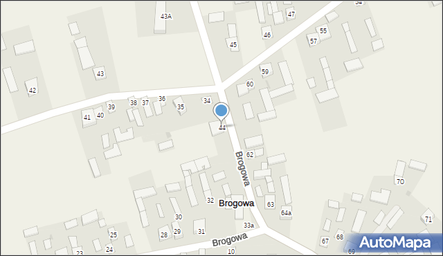 Brogowa, Brogowa, 44, mapa Brogowa