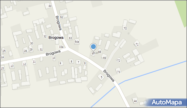 Brogowa, Brogowa, 67, mapa Brogowa