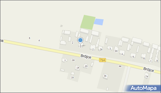 Brójce, Brójce, 1, mapa Brójce