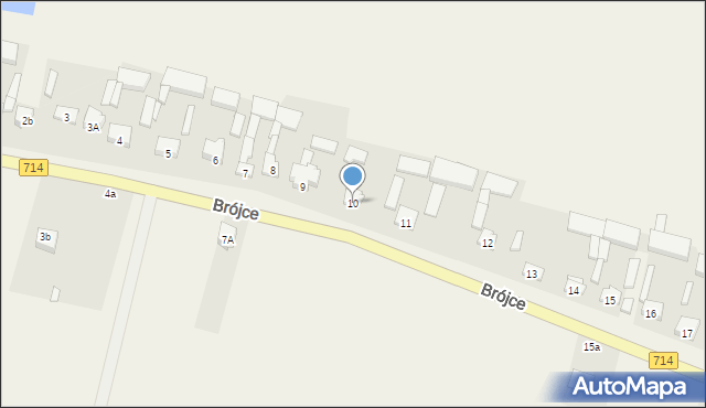 Brójce, Brójce, 10, mapa Brójce