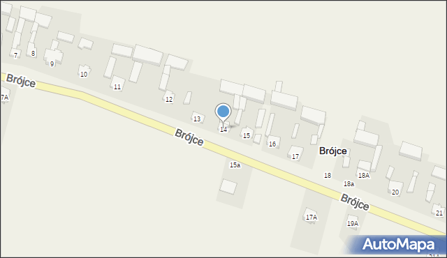 Brójce, Brójce, 14, mapa Brójce