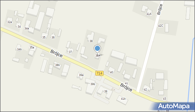 Brójce, Brójce, 38A, mapa Brójce