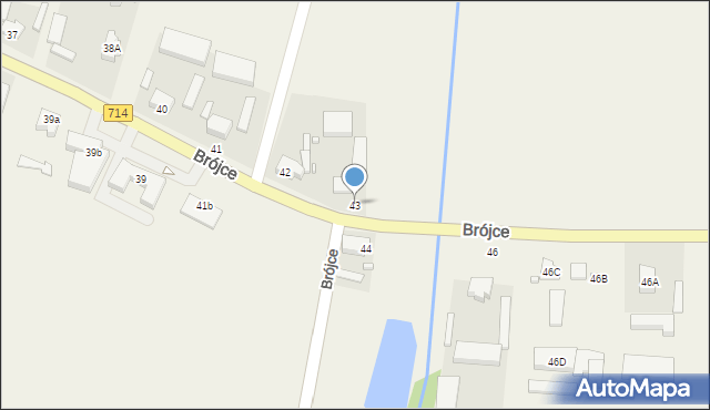 Brójce, Brójce, 43, mapa Brójce