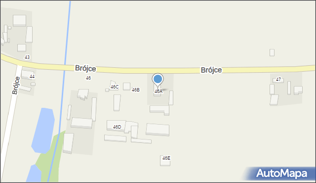 Brójce, Brójce, 46A, mapa Brójce