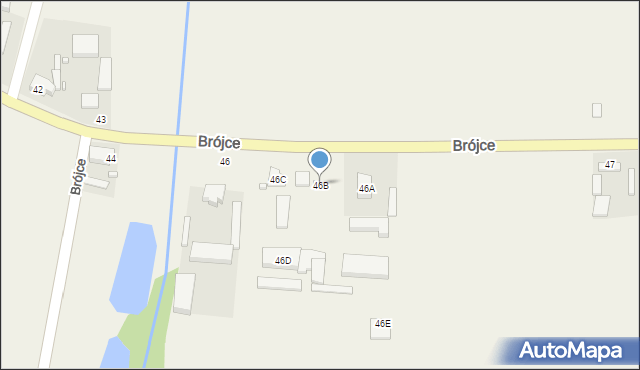 Brójce, Brójce, 46B, mapa Brójce