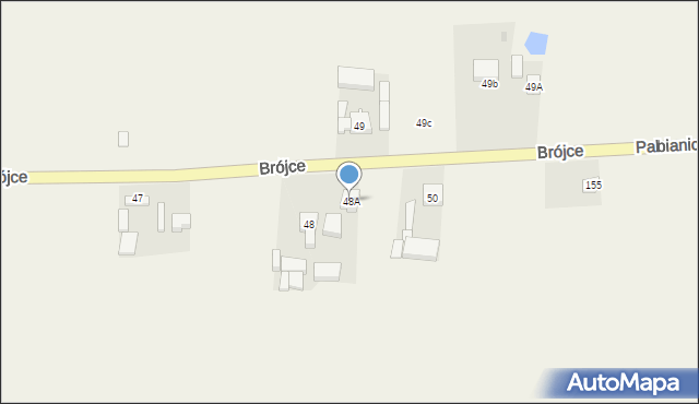 Brójce, Brójce, 48A, mapa Brójce