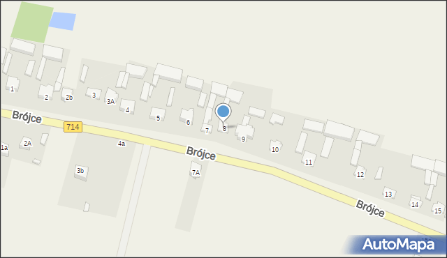 Brójce, Brójce, 8, mapa Brójce