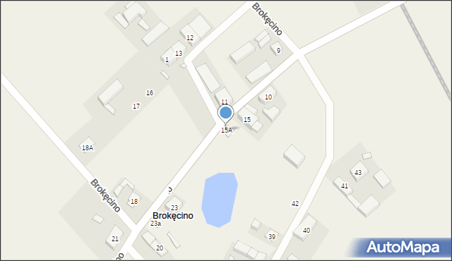 Brokęcino, Brokęcino, 15A, mapa Brokęcino