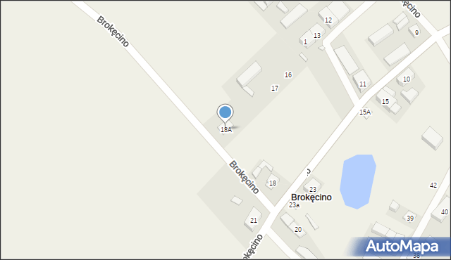 Brokęcino, Brokęcino, 18A, mapa Brokęcino