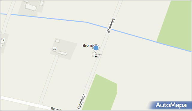 Bromierz, Bromierz, 11, mapa Bromierz