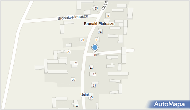 Bronaki-Pietrasze, Bronaki-Pietrasze, 10, mapa Bronaki-Pietrasze