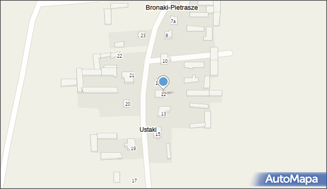 Bronaki-Pietrasze, Bronaki-Pietrasze, 12, mapa Bronaki-Pietrasze