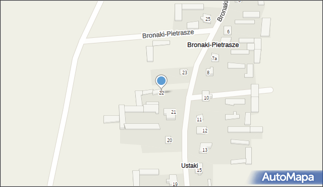 Bronaki-Pietrasze, Bronaki-Pietrasze, 22, mapa Bronaki-Pietrasze