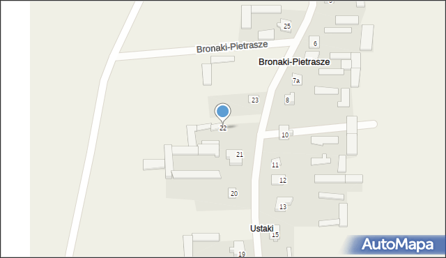 Bronaki-Pietrasze, Bronaki-Pietrasze, 22, mapa Bronaki-Pietrasze