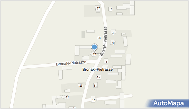 Bronaki-Pietrasze, Bronaki-Pietrasze, 25, mapa Bronaki-Pietrasze