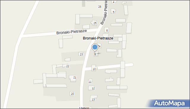 Bronaki-Pietrasze, Bronaki-Pietrasze, 8, mapa Bronaki-Pietrasze