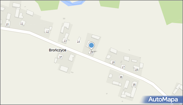 Brończyce, Brończyce, 15, mapa Brończyce