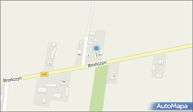 Brończyn, Brończyn, 3, mapa Brończyn