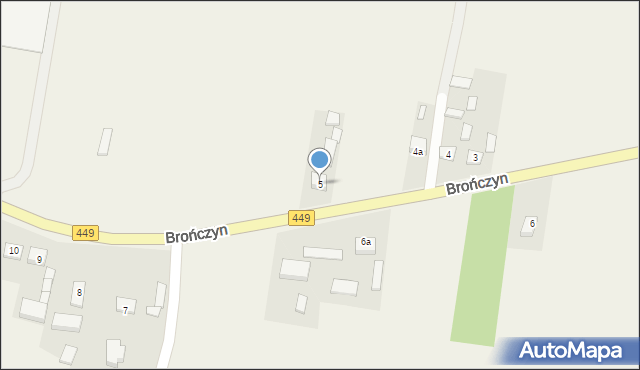 Brończyn, Brończyn, 5, mapa Brończyn