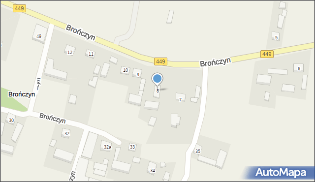 Brończyn, Brończyn, 8, mapa Brończyn